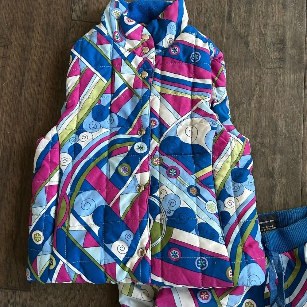 Children’s Place Retro Ski Snowboard Set Vest Pants XS 4